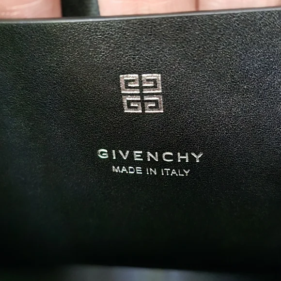 🌟 Givenchy Black Cut Out Moon Shoulder Bag with Silver Chain, authentic